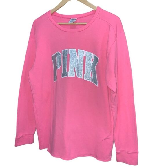 PINK Victoria’s Secret Women’s Glitter Crewneck Sweater size M - Picture 4 of 8